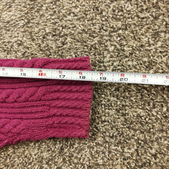 Vintage Gap Sweater Ramie Cotton Cable Knit Fisherman Dark Pink Womens Small - Picture 6 of 8